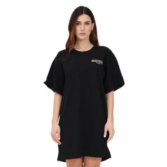 Moschino Dames, Jurken, Zwart, Maat: XS Katoen