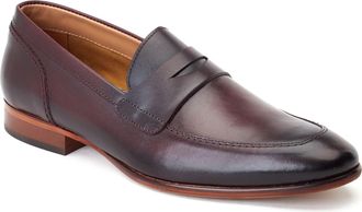 Base London Bruno Leren Heren Bordo Loafers