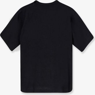Hev&ograve; Mens T-Shirt Ripalta Linen-Blend Black T-Shirts And Polos