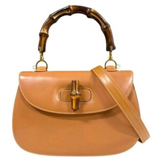 Gucci Pre-owned Handbags, female, Brown, Size: ONE SIZE Pre-owned Vintage Bamboo Shoulder Bag