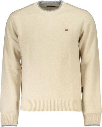 Napapijri Tessuto Sweater - Heren - Ronde hals truien - Beige - XL - Truien & Vesten
