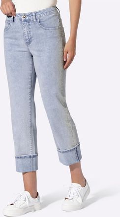 Heine 7/8-Jeans HEINE, Damen, Gr. 36, Normalgr&ouml;ssen, blau, bleached, 81% Baumwolle, 17% Polyester, 2% Elasthan, unifarben, 7/8-L&auml;nge, Jeans 7/8-Jeans