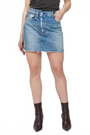 Moussy Thomoston Asymmetric Skirt In Blue