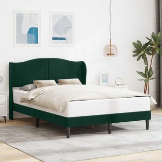 vidaXL Vidaxl Struttura Del Letto Verde Scuro 120 X 200 Cm Velluto