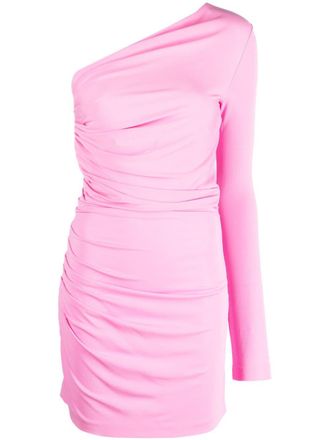 Dsquared2 one-shoulder ruched minidress - women - Viscose - L - Pink