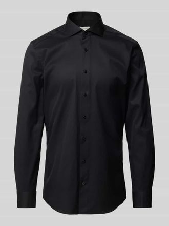 Eterna Slim Fit Businesshemd aus Twill in Black, Größe 38