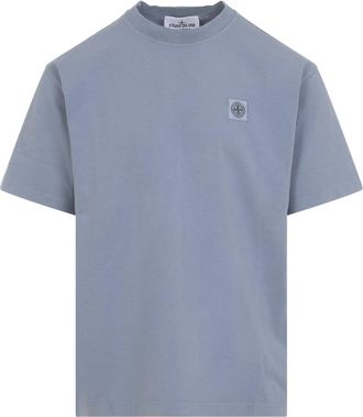 Stone Island Dark Blue Cotton Short Sleeves T-Shirt-Uomo