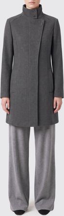 Liu Jo Knee-Length Double-Breasted Wool-Blend Coat with High Neck