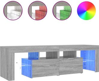 vidaXL Vidaxl - Mueble De Tv Con Luces Led Gris Sonoma 140x36,5x40 Cm