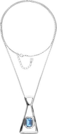 UNOde50 Silver-Tone Geometric Necklace with Blue Crystal at Nordstrom