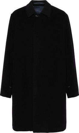 Burberry 2000s cutaway collar wool coat - men - Wool/Rayon - 54 - Blue