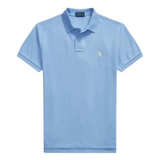 Ralph Lauren Polo Shirts, male, Blue, Size: 2XL Slim Fit Mesh Polo