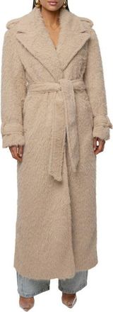 JLUXLABEL Warm Layers Faux Fur Coat in Beige at Nordstrom, Size X-Large