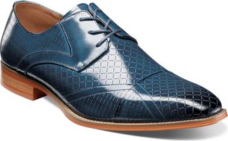 Stacy Adams Hobson Cap Toe Derby in Blue at Nordstrom, Size 10.5