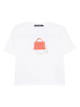 Karl Lagerfeld graphic-print cotton T-shirt - Bianco