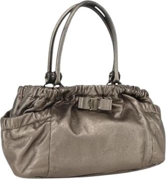 Ferragamo Pre-owned Vala Handbag - Dames - Vintage Handtas - Bruin - ONE Size - Leer - Vintage