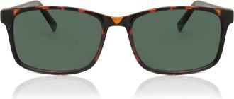SmartBuy Collection Rectangle Full Rim Plastic Mens Sunglasses Tortoiseshell Size 55 - Free Lenses - SmartBuy Collection