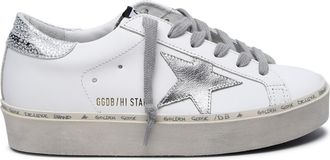 Golden Goose Hi Star Sneakers In White Lear