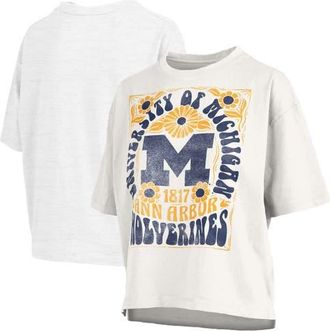 Pressbox Womens Pressbox White Michigan Wolverines Harmony Oversized T-Shirt at Nordstrom, Size Medium