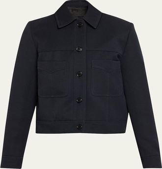 Nili Lotan Susannah Virgin Wool Cropped Jacket