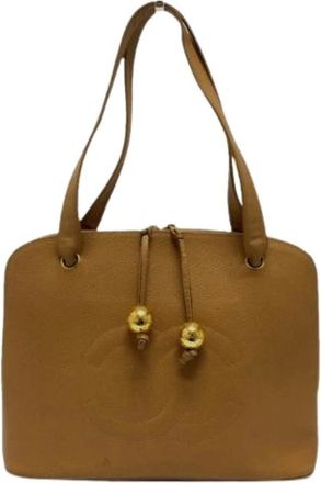 Chanel Pre-owned Shoulder Bags, female, Beige, Size: ONE SIZE Pre-owned Leather chanel-bags