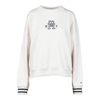 Tommy Hilfiger Sweatshirt - Dames - Sweatshirts - Wit - L - Katoen - Hoodies & sweatvesten