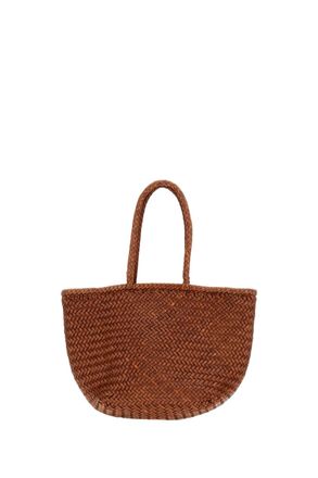 Dragon Diffusion Light Brown Grace Basket Leather Bag