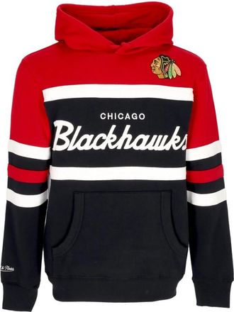 Mitchell & Ness Chicago Blackhawks Hoodie - Heren - Hoodies - Veelkleurig - M - Katoen - Hoodies & sweatvesten