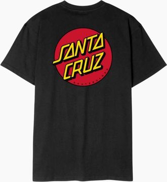 Santa Cruz Mens Santa Cruz Mens Classic Dot Short Sleeve T-Shirt - Black - Size: 40