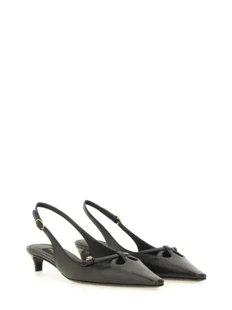 Dolce & Gabbana Hohe Schuhe - Tassel Slingback Shoe - Gr. 36 (EU) - in Schwarz - f&uuml;r Damen