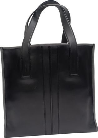 Tod's TodS Pre-owned Womens Slim Script Tote in Black Leather - One Size