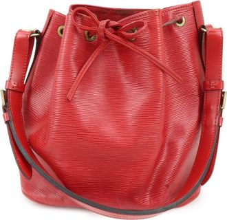 Louis Vuitton Petit Noe Epi Leather Red Leather Handbag (Pre-Owned)