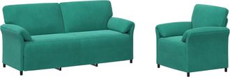 vidaXL Juego De Sof&aacute; 2 Uds. Tuquesa Terciopelo Vidaxl