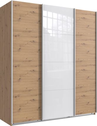 Wimex Schwebetürenschrank »Norderstedt« INKLUSIVE 2 Stoffboxen und 2 zusätzliche Einlegeböden, mit Glastür