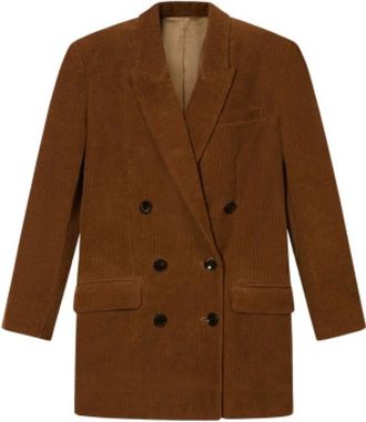 Isabel Marant Rasma Jas - Dames - Jassen - Bruin - Maat: S Leer