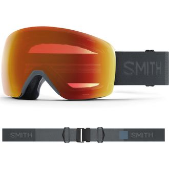 Smith Skyline 215mm ChromaPop Snow Goggles in Slate /Chromapop Everyday Red at Nordstrom