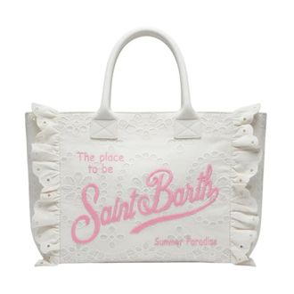MC2 Saint Barth Tote Bags, female, White, Size: ONE SIZE Colette Volant N Handbag