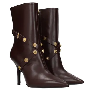 Versace Womens Brown Leather Ankle Boots