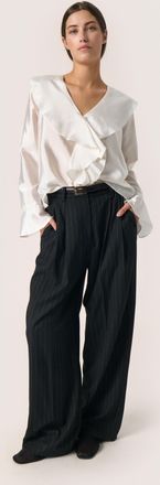 Soaked In Luxury Blouse met lange mouwen Loose fit Whisper White