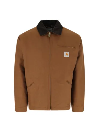 Carhartt Work in Progress Brown OG Detroit Velvet-Collar Cotton Denim Jacket