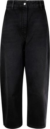 STUDIO NICHOLSON Chalco Wijde Spijkerbroek - Dames - Loose Fit Jeans - Zwart - S - Katoen - Jeans