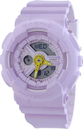 Casio Baby-G World Time Quartz Analog-Digital Purple Dial Ladies Watch BA-110AH-6ADR