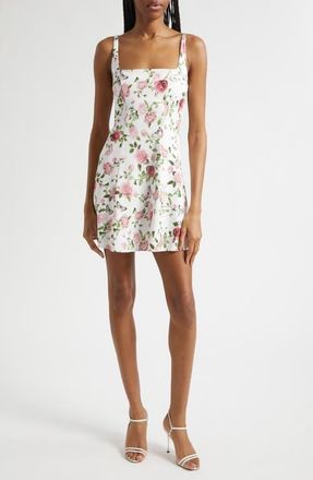 Alice & Olivia Julia Floral Dress in Garden Gossip Off White at Nordstrom, Size 14