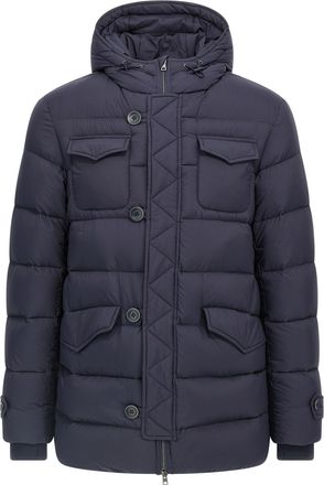 Herno Blue Polyamide Full-Length Mens Jacket