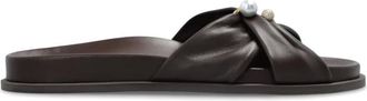 Jimmy Choo London Schoenen, Dames, Bruin, 37 EU, Leer, Rafi Flat