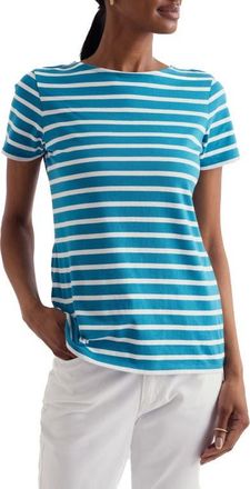 Seasalt Cornwall Sailor Stripe Organic Cotton T-Shirt in Breton Waterscape at Nordstrom, Size 18