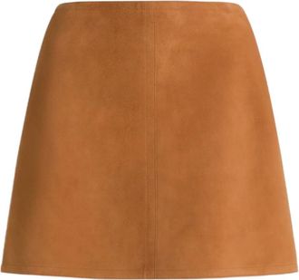 Alberta Ferretti Minigonna in pelle - Marrone