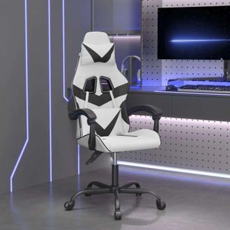 vidaXL vidaXL Sedia da Gaming Bianco e Nero in Similpelle