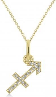 Allurez Sagittarius Zodiac Diamond Pendant Necklace 14k Yellow Gold (0.10ct)