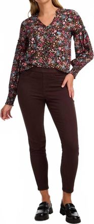 FDJ Pull-On Slim Ankle Pants In Brown